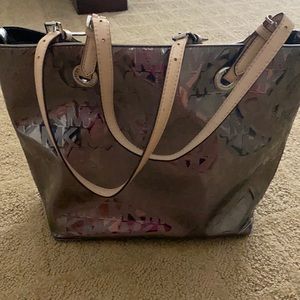 Beautiful Michael Kors Metallic Grey purse!
